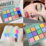 MYHO15 color eyeshadow plate pearlescent matte waterproof non-blooming powder delicate colorful eye shadow dopamine makeup