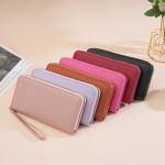 Cross-border Litchi Pattern Women's Long Wallet Wrist Clutch Large Capacity Women's Wallet Mobile Phone Bag Wallet