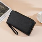 Cross-border Litchi Pattern Women's Long Wallet Wrist Clutch Large Capacity Women's Wallet Mobile Phone Bag Wallet