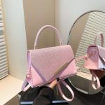 Elegant Commuter Women's Small Square Bag, Fashionable and Artistic, with Bright Rhinestones, Versatile and High-Quality Women's Crossbody Bag