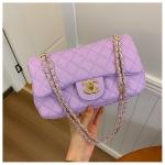 Cross-Border New Women's Bags new Simple and Fashionable Quilted Small Fragrant Style Single Shoulder Crossbody Bag Small Square Bag Bags